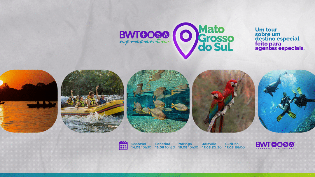 BWT apresenta: Mato Grosso do Sul. Um tour sobre um destino especial feito para agentes especiais.